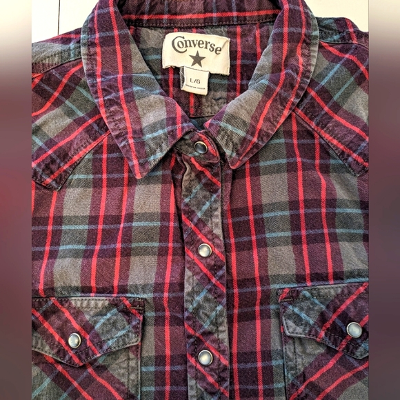 CONVERSE Flannel Western Style Shirt - Picture 2 of 5